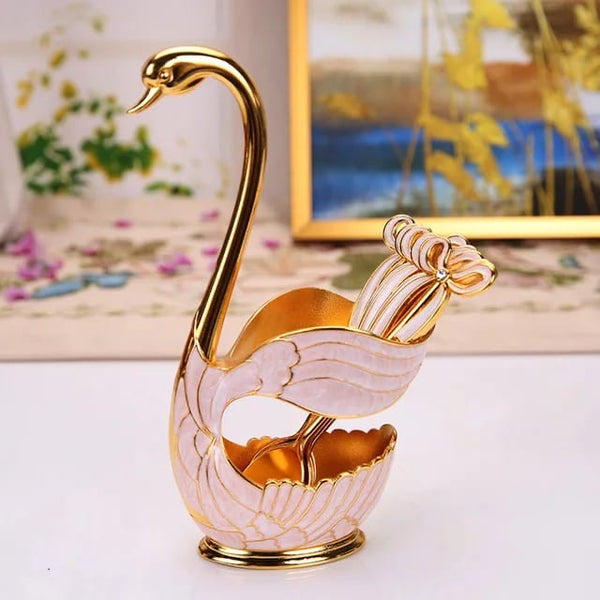 Elegant Swan-Ornament , Cutlery Holder
