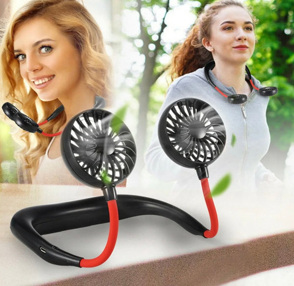 Portable Neck Fan- USB Rechargable, 360* Cooling, Premium Quality